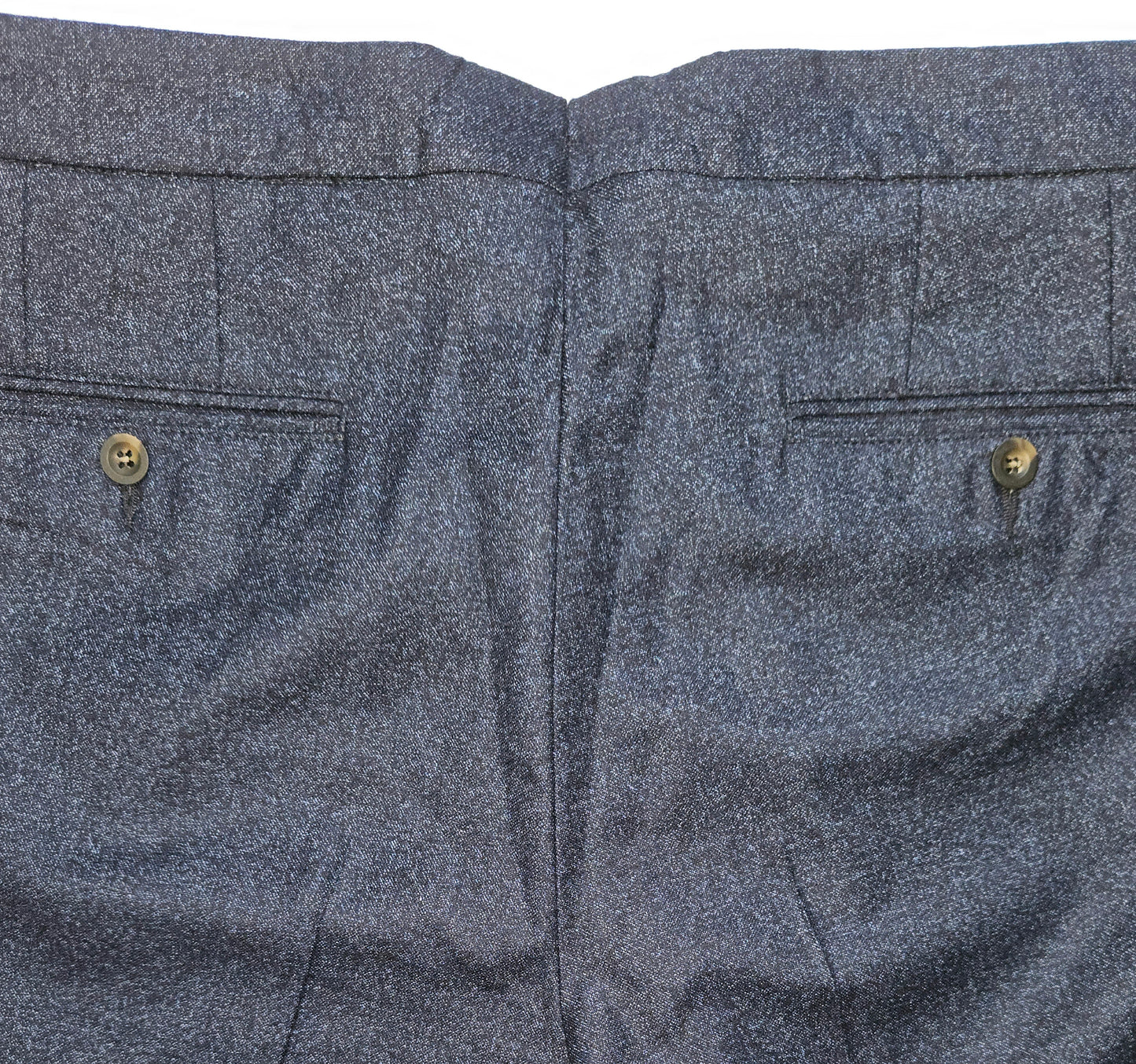 GERMANO 1952 - WOOL COTTON BLEND DENIM EFFECT TROUSERS