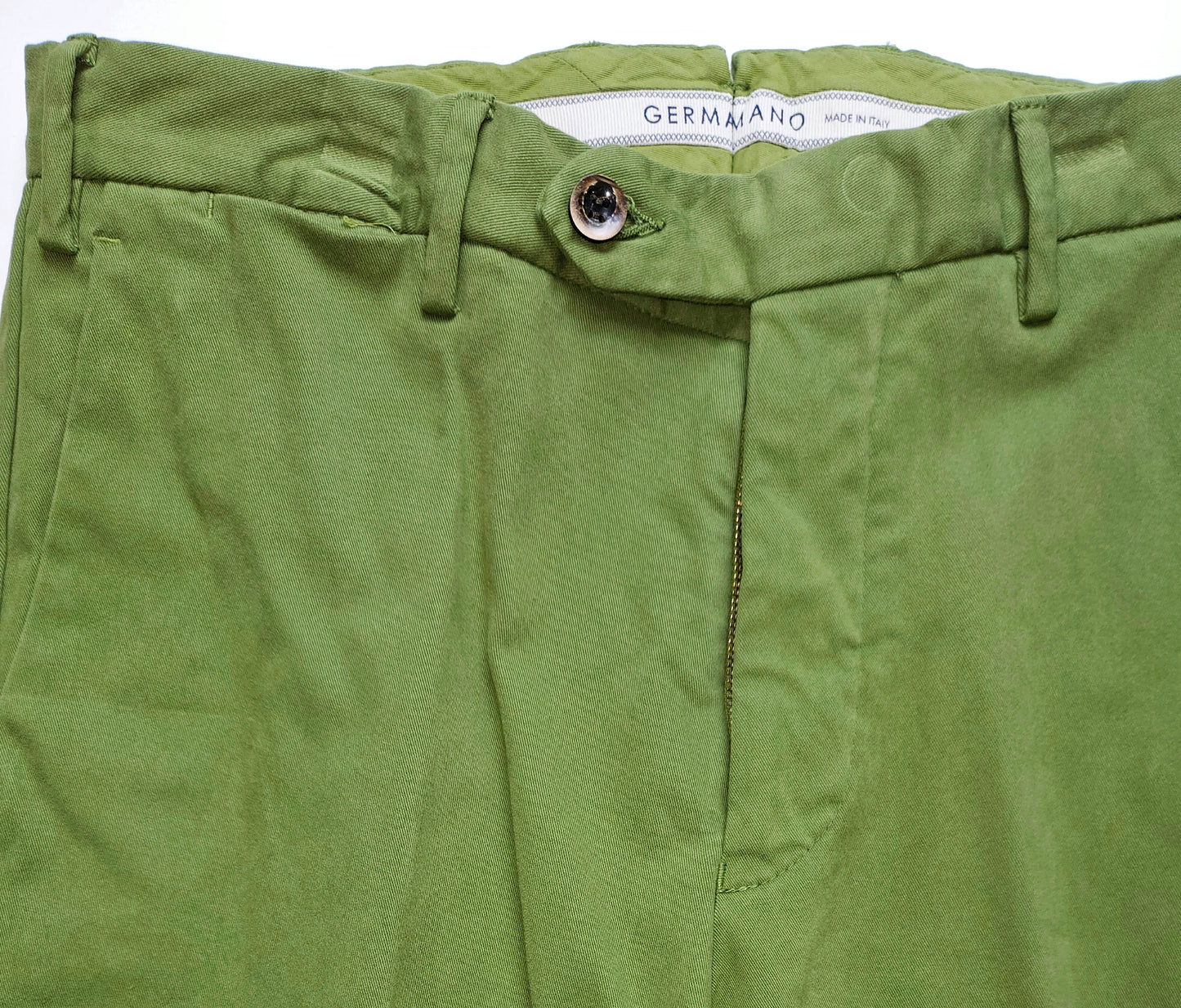 GERMANO 1952 - GREEN MODAL COTTON BLEND STRETCH TROUSERS