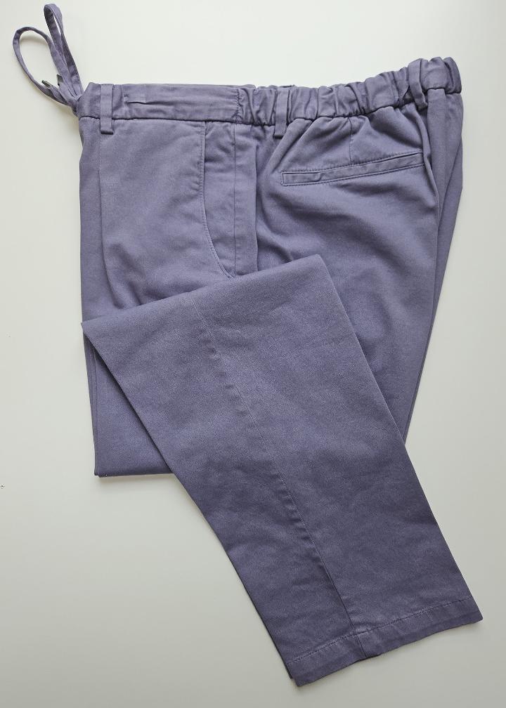 GERMANO 1952 - LAVENDER COTTON CASHMERE BLEND STRETCH TROUSERS