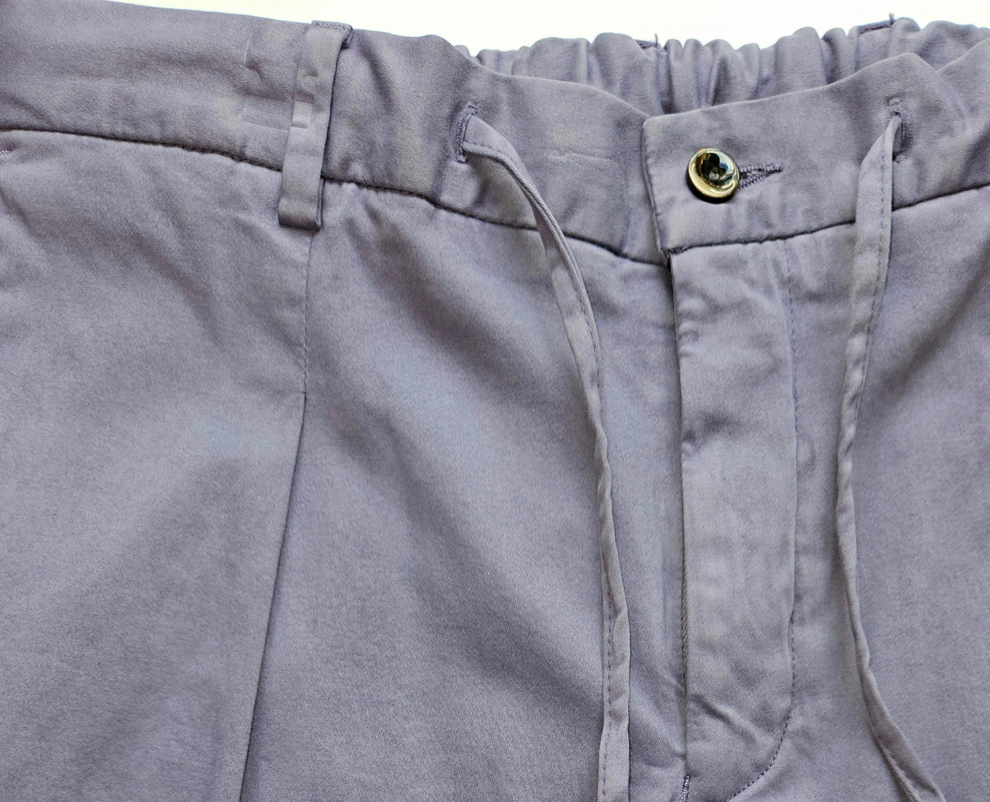 GERMANO 1952 - LAVENDER COTTON CASHMERE BLEND STRETCH TROUSERS