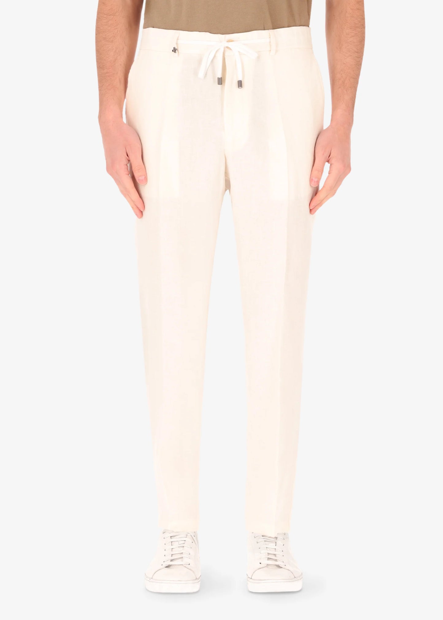 DISTRETTO 12 - 32" RELAX TROUSERS CERTO IN LINEN BLEND