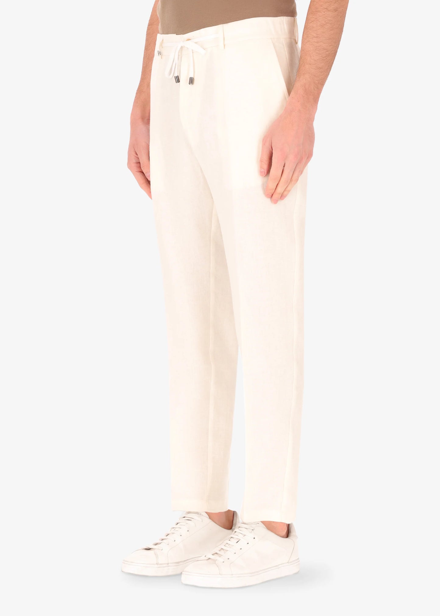 DISTRETTO 12 - 32" RELAX TROUSERS CERTO IN LINEN BLEND