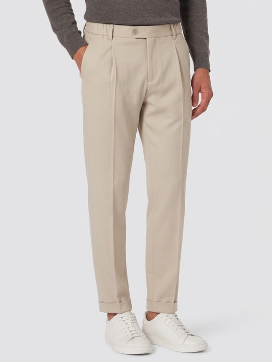 ROBERTO PEPE LUXURY – WOOL JERSEY TROUSERS