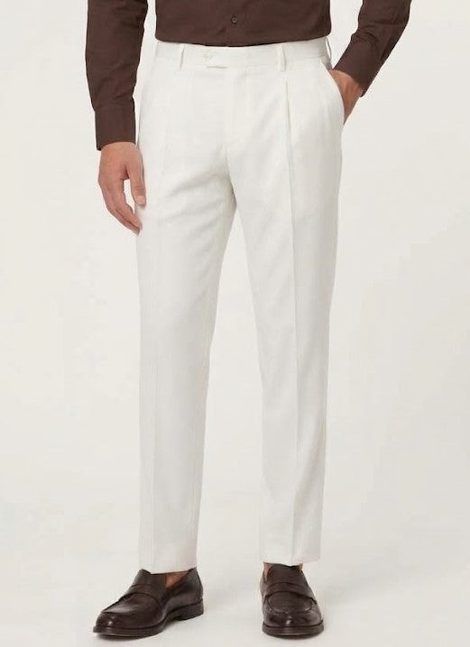 ROBERTO PEPE LUXURY – WOOL MIX TROUSERS
