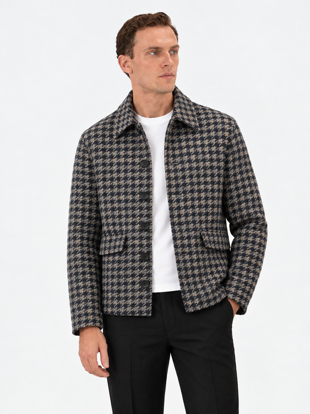 DISTRETTO 12 – MICRO-PATTERN AVIATOR JACKET CARDIFF