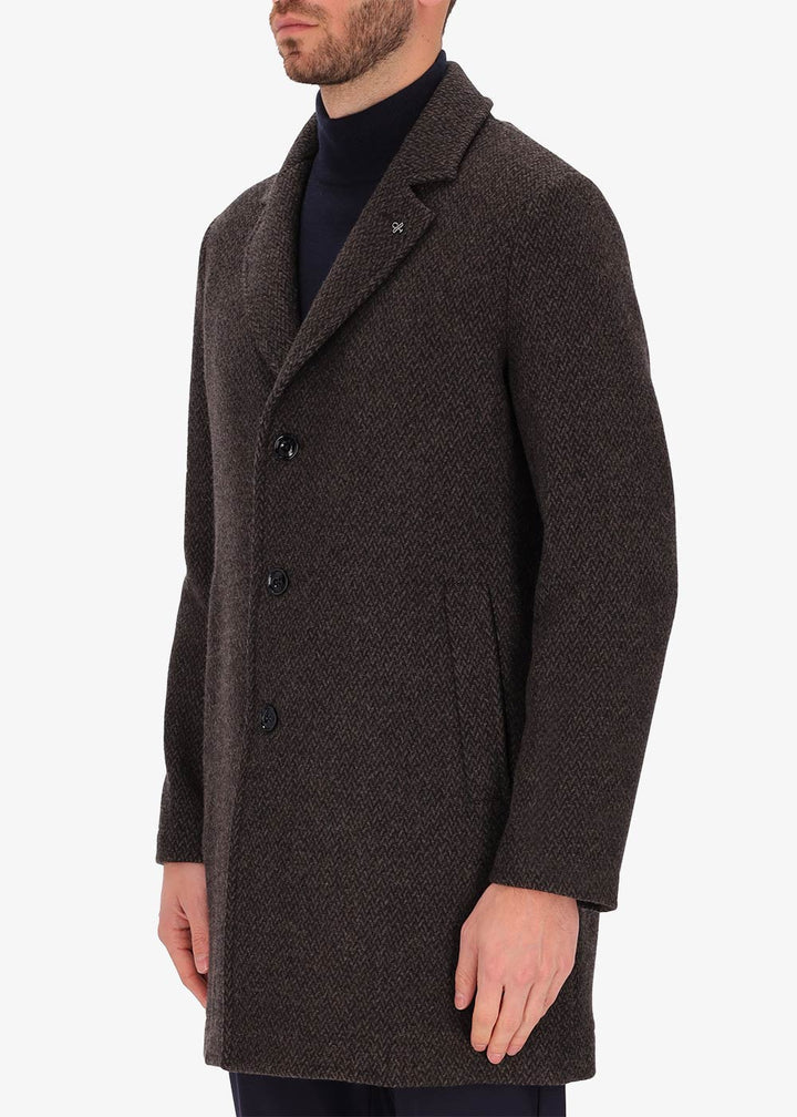 DISTRETTO 12 – BICOLOUR LISCA WOOL CAMILLO COAT – CAPSULE ECO DESIGN WOOL BLEND12