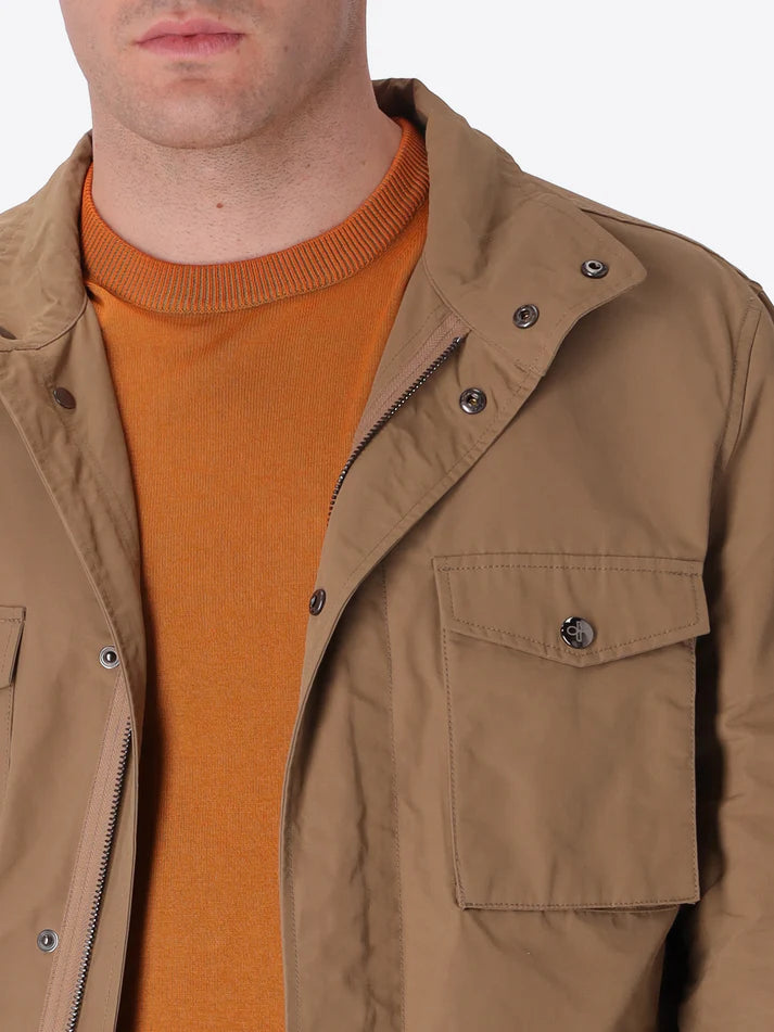 DISTRETTO 12 – FIELD JACKET HERIT IN TECHNICAL WATER-REPELLENT BREATHABLE COTTON BYLON FABRIC