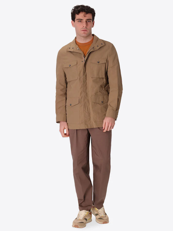 DISTRETTO 12 – FIELD JACKET HERIT IN TECHNICAL WATER-REPELLENT BREATHABLE COTTON BYLON FABRIC