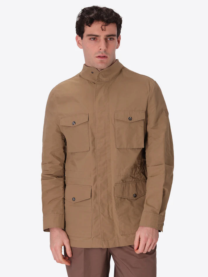 DISTRETTO 12 – FIELD JACKET HERIT IN TECHNICAL WATER-REPELLENT BREATHABLE COTTON BYLON FABRIC