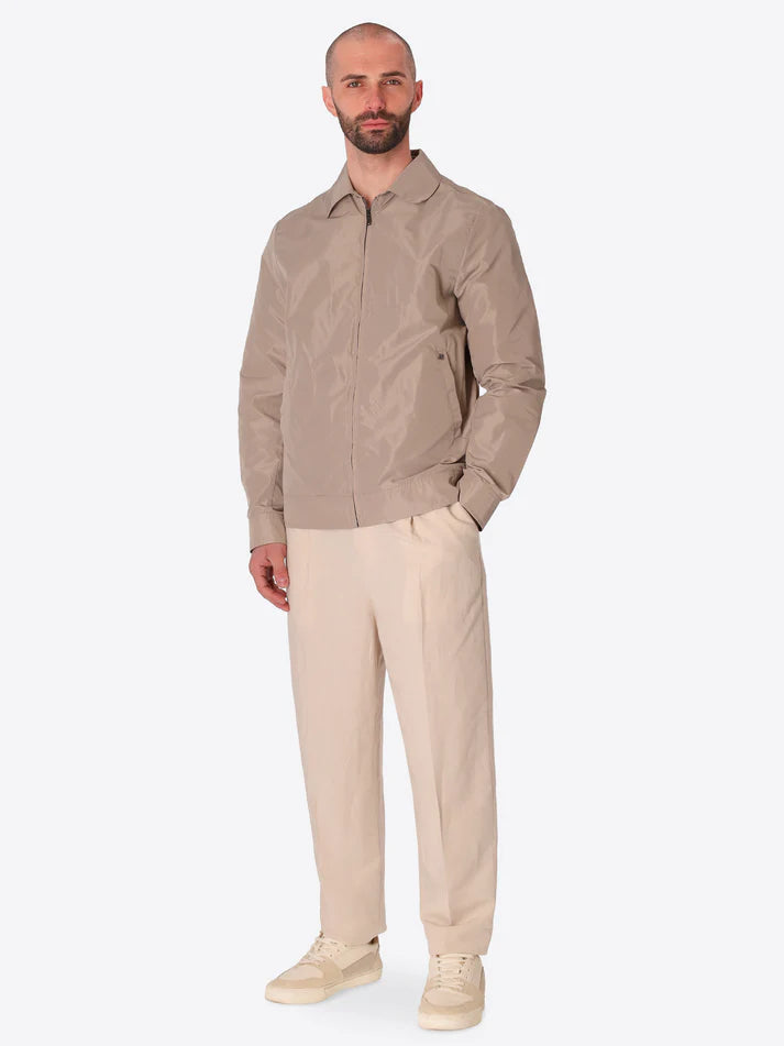 DISTRETTO 12 – AVIATOR JACKET ONICE IN WATER-REPELLENT BREATHABLE NYLON-FEEL FABRIC