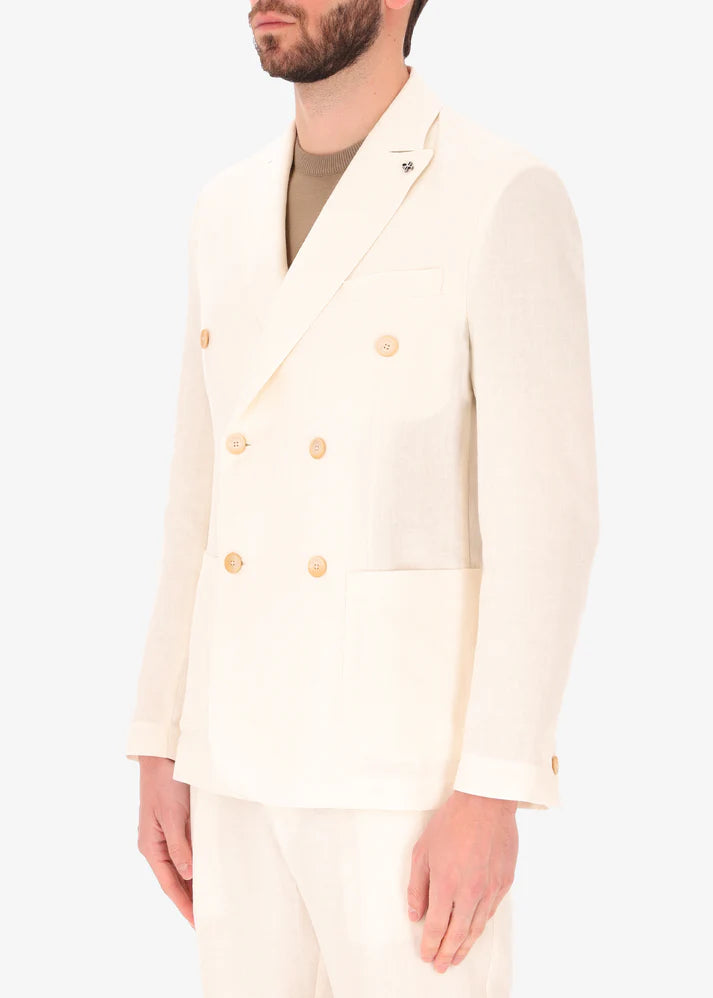 DISTRETTO 12 – LINEN BLEND DOUBLE BREASTED JACKET CERTO