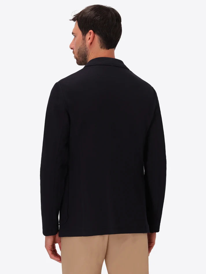 DISTRETTO 12 – DIAGONAL-WEAVE JERSEY DOUBLE-BREASTED JACKET TIEPOLO