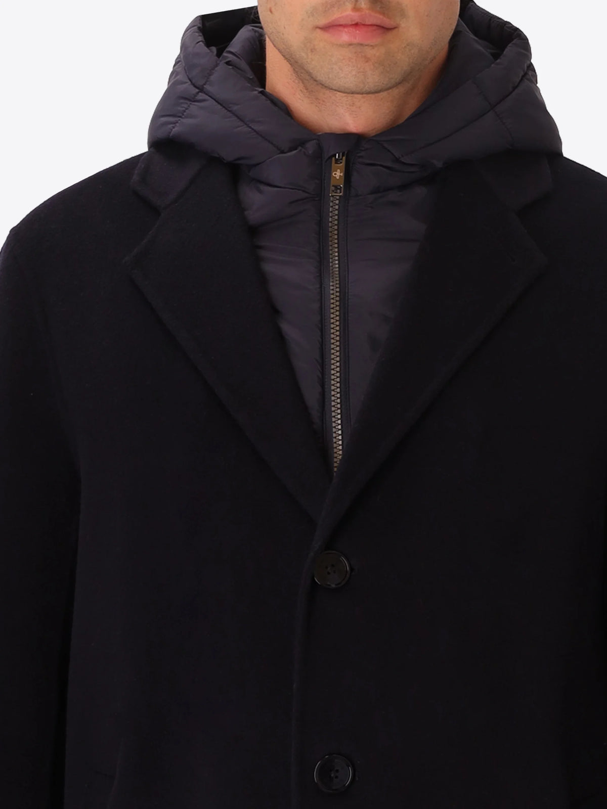 DISTRETTO 12 - WOOL BLEND COAT ESSEX WITH DETACHABLE BIB