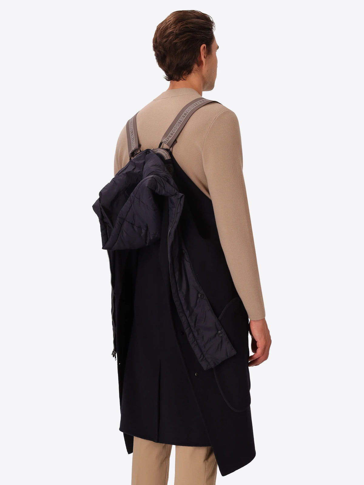DISTRETTO 12 - WOOL BLEND COAT ESSEX WITH DETACHABLE BIB