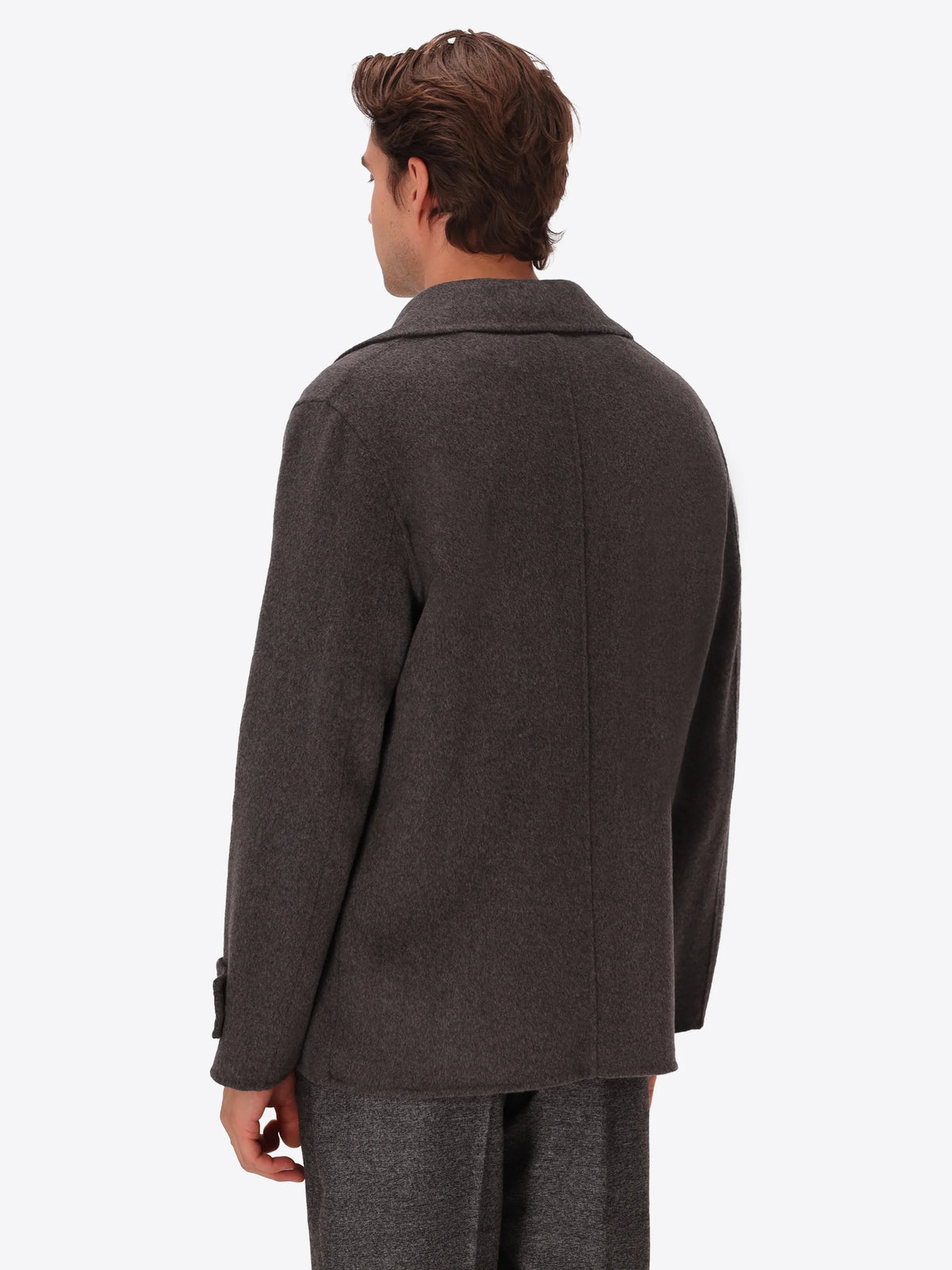 DISTRETTO 12 - WOOL BLEND PEACOAT ESSEX