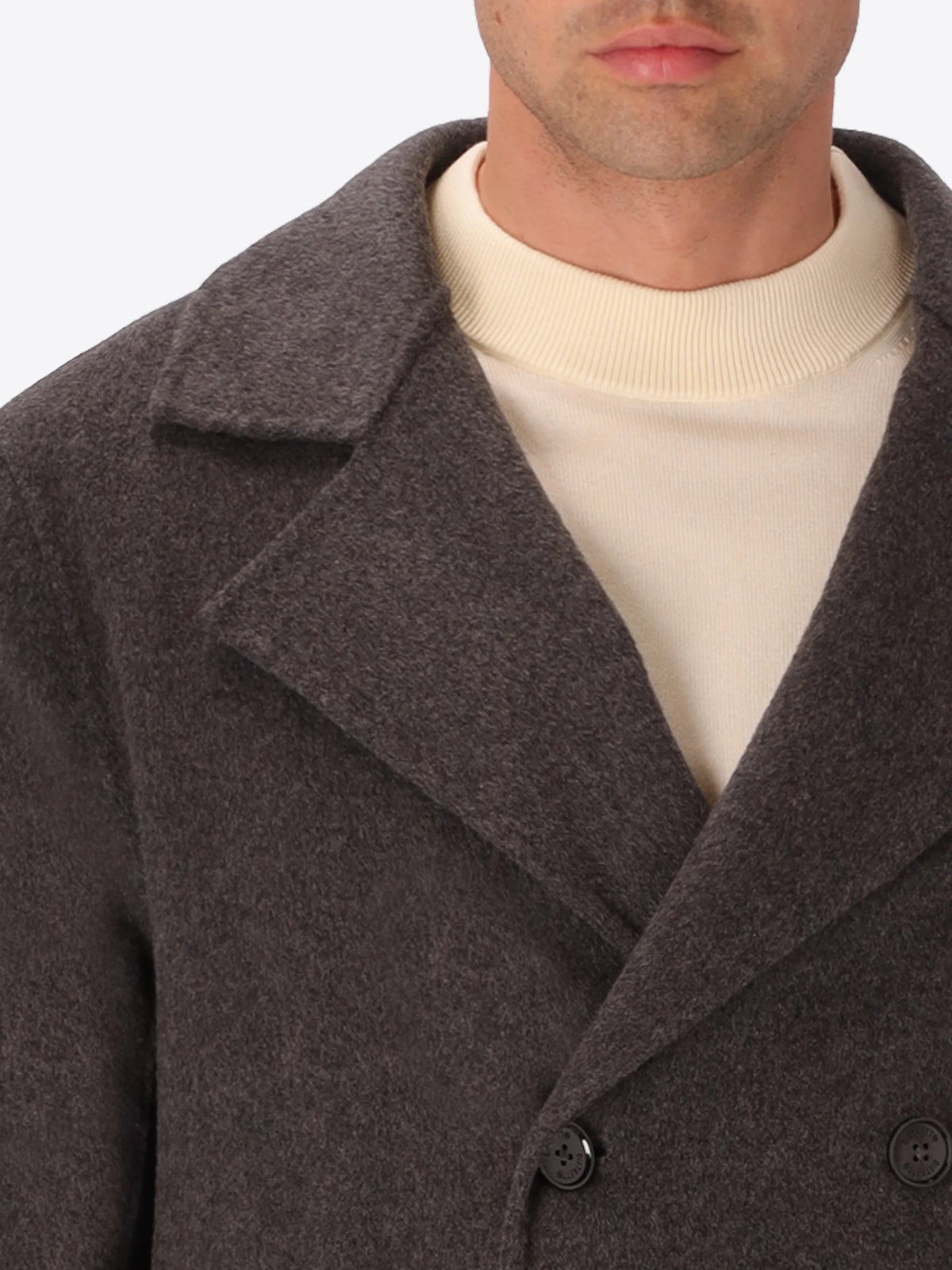 DISTRETTO 12 - WOOL BLEND PEACOAT ESSEX