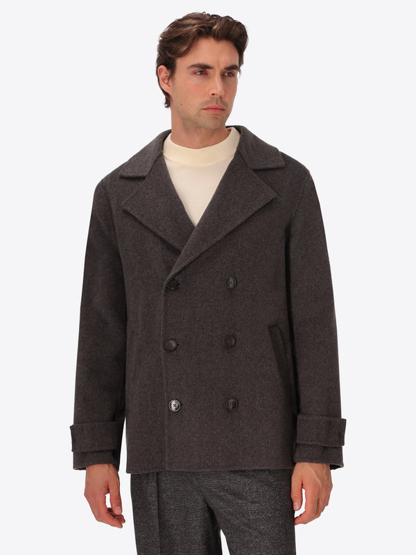 DISTRETTO 12 - WOOL BLEND PEACOAT ESSEX