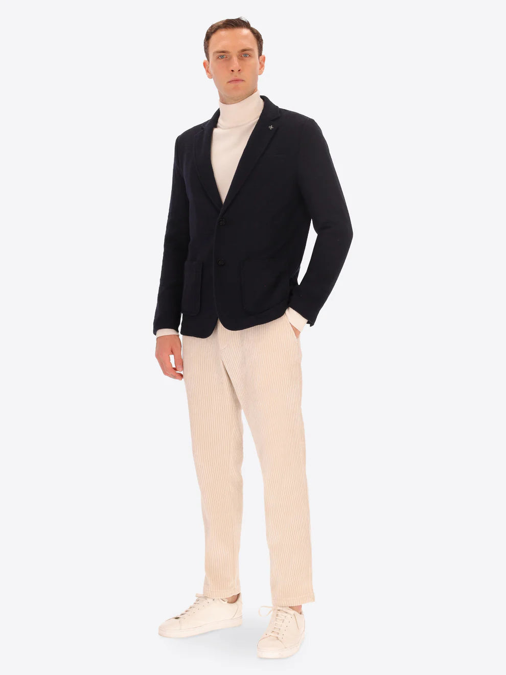 DISTRETTO 12 – SOLID AND MELANGE WOOL BLEND JACKET ISAIA