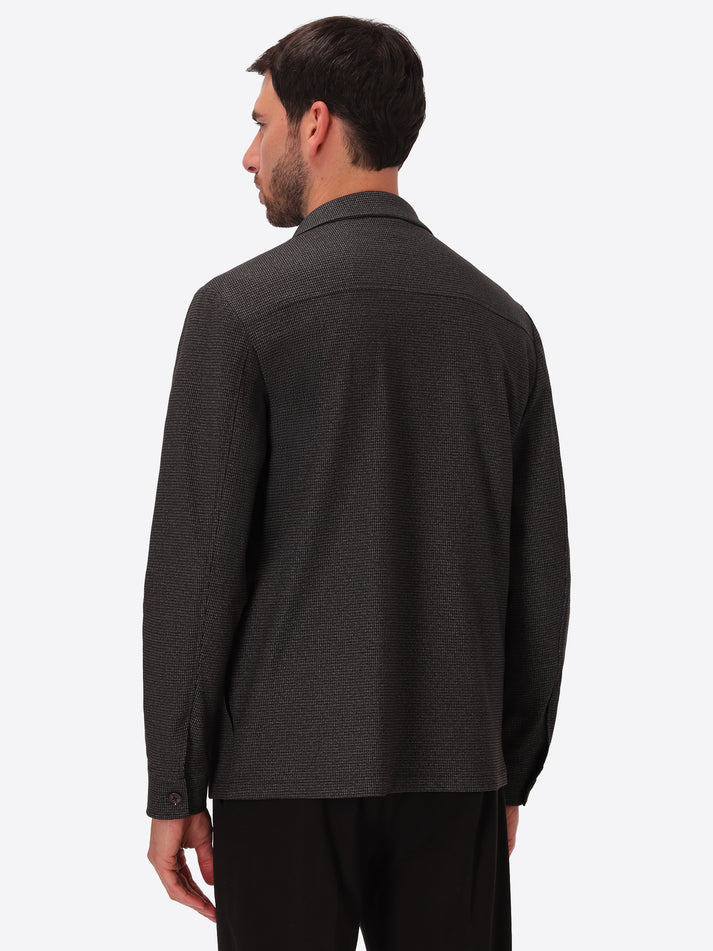 DISTRETTO 12 – MILANO-JERSEY HOUNDSTOOTH SHIRT JACKET ALLORI