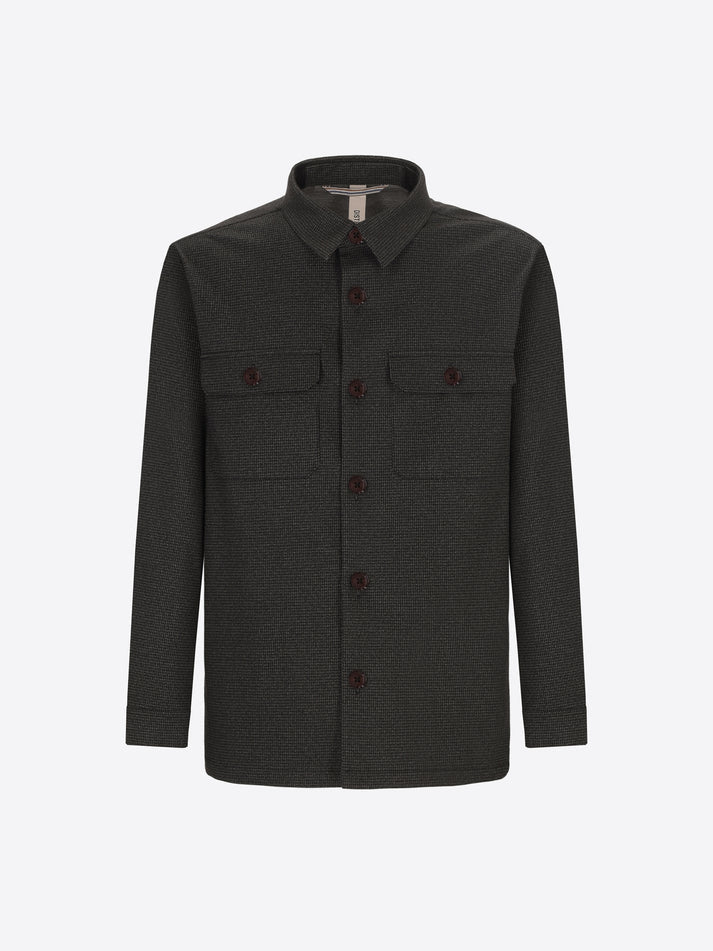 DISTRETTO 12 – MILANO-JERSEY HOUNDSTOOTH SHIRT JACKET ALLORI