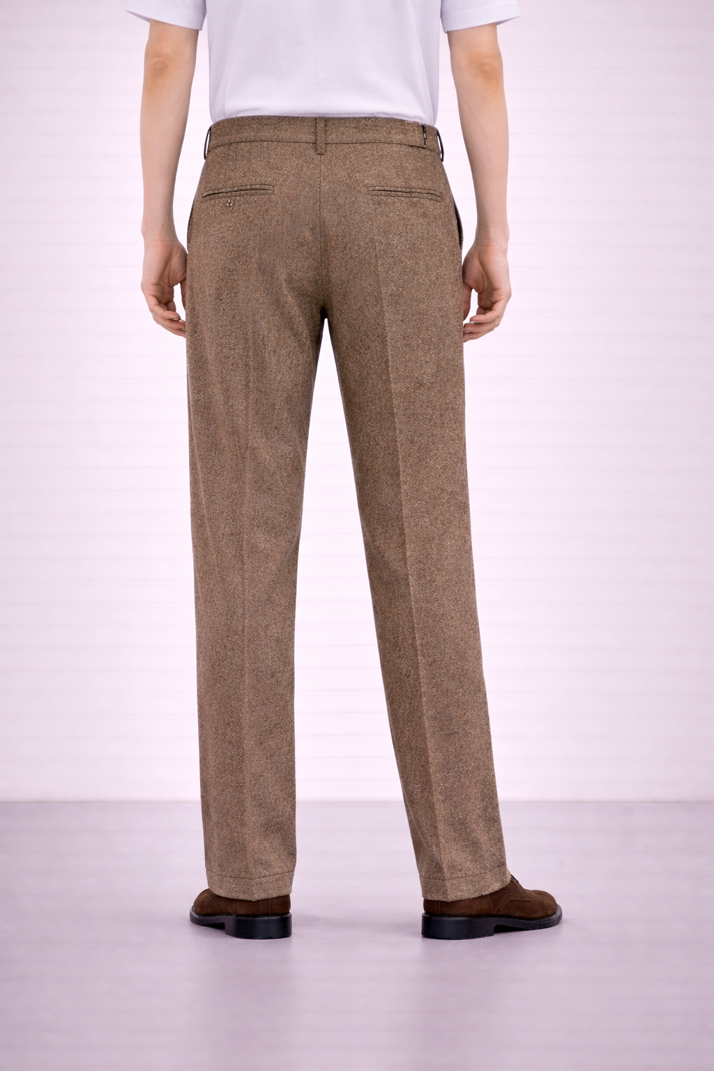 GERMANO 1952 - TOBACCO GURKHA WOOL TROUSERS