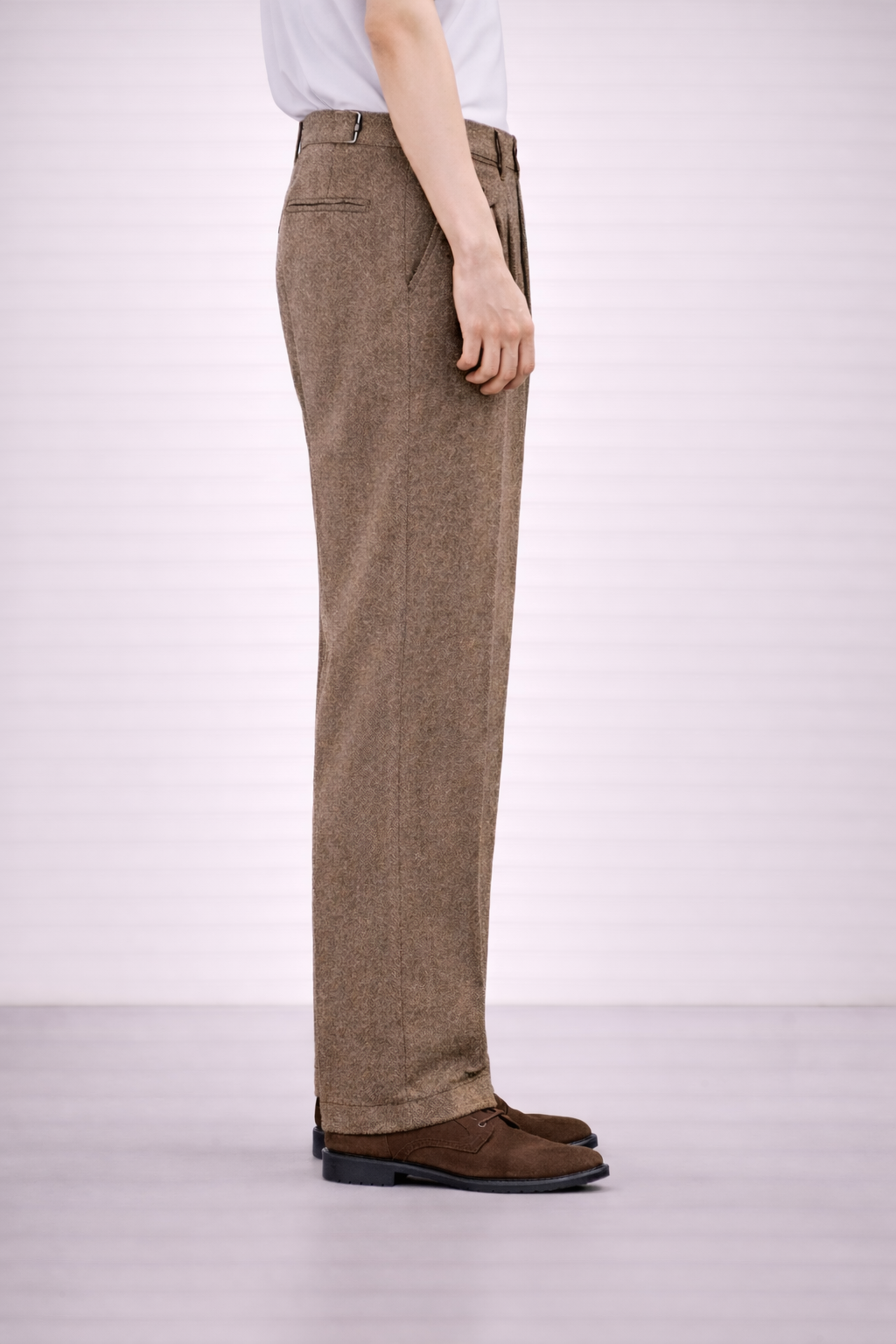 GERMANO 1952 - TOBACCO GURKHA WOOL TROUSERS