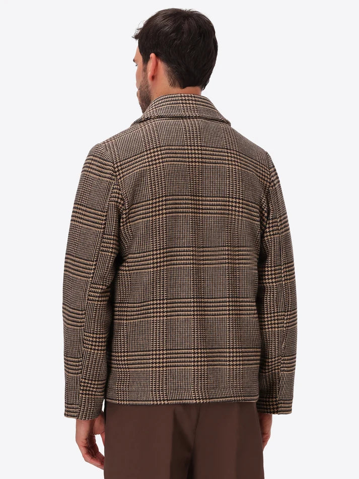DISTRETTO 12 – TARTAN WOOL-BLEND AVIATOR JACKET TIBERIO