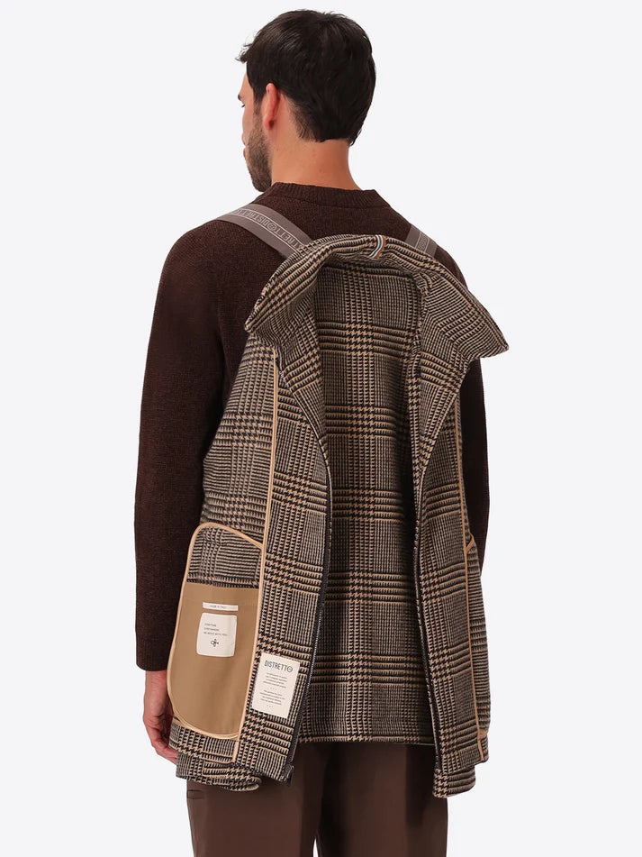 DISTRETTO 12 – TARTAN WOOL-BLEND AVIATOR JACKET TIBERIO