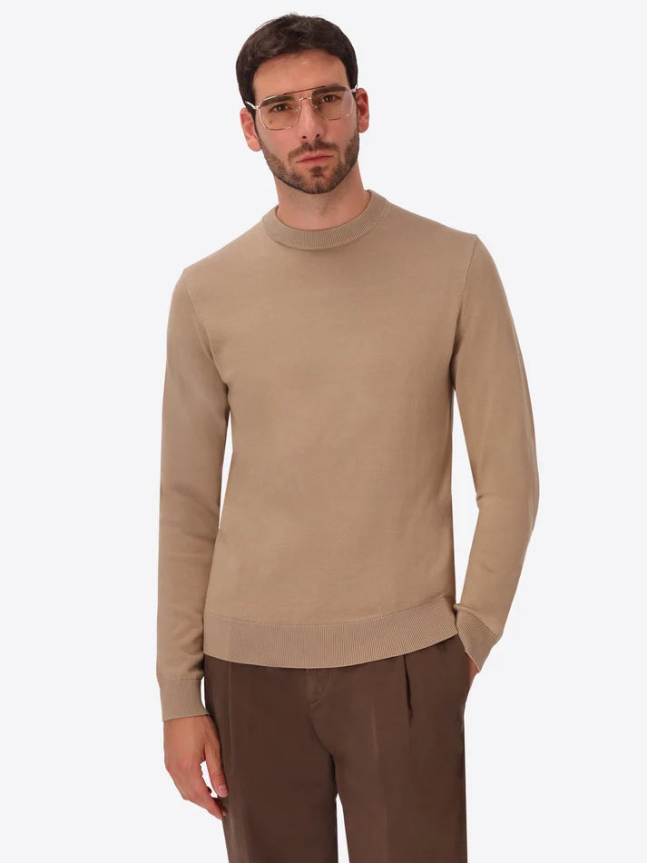 DISTRETTO 12 - TECHNICAL COTTON-BLEND CREWNECK PERUGINO