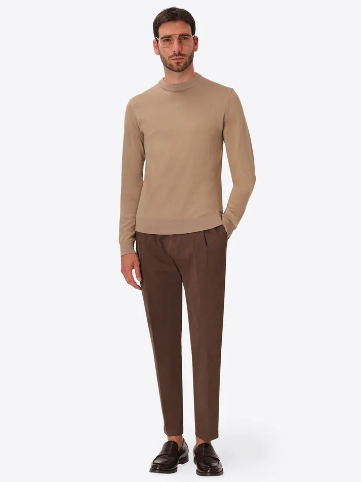 DISTRETTO 12 - TECHNICAL COTTON-BLEND CREWNECK PERUGINO