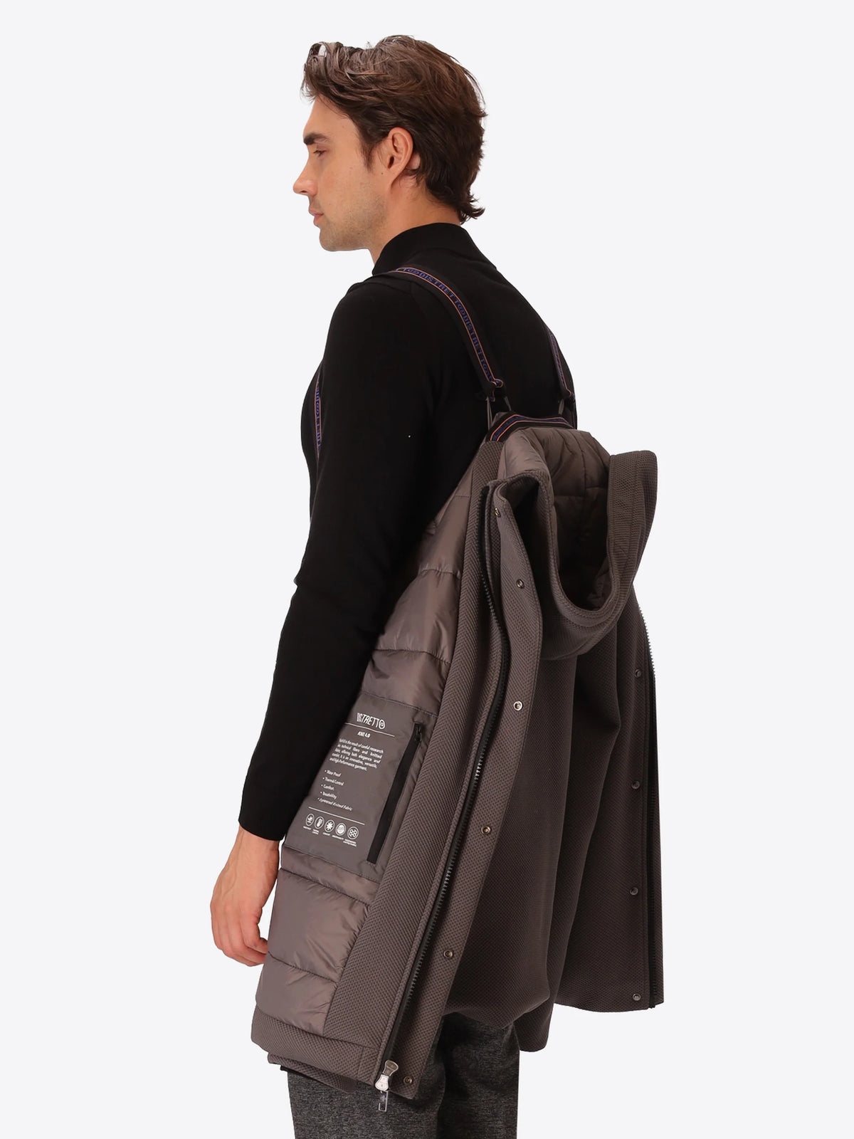 DISTRETTO 12 - TECHNICAL PIQUET-EFFECT HOODED JACKET VINCES