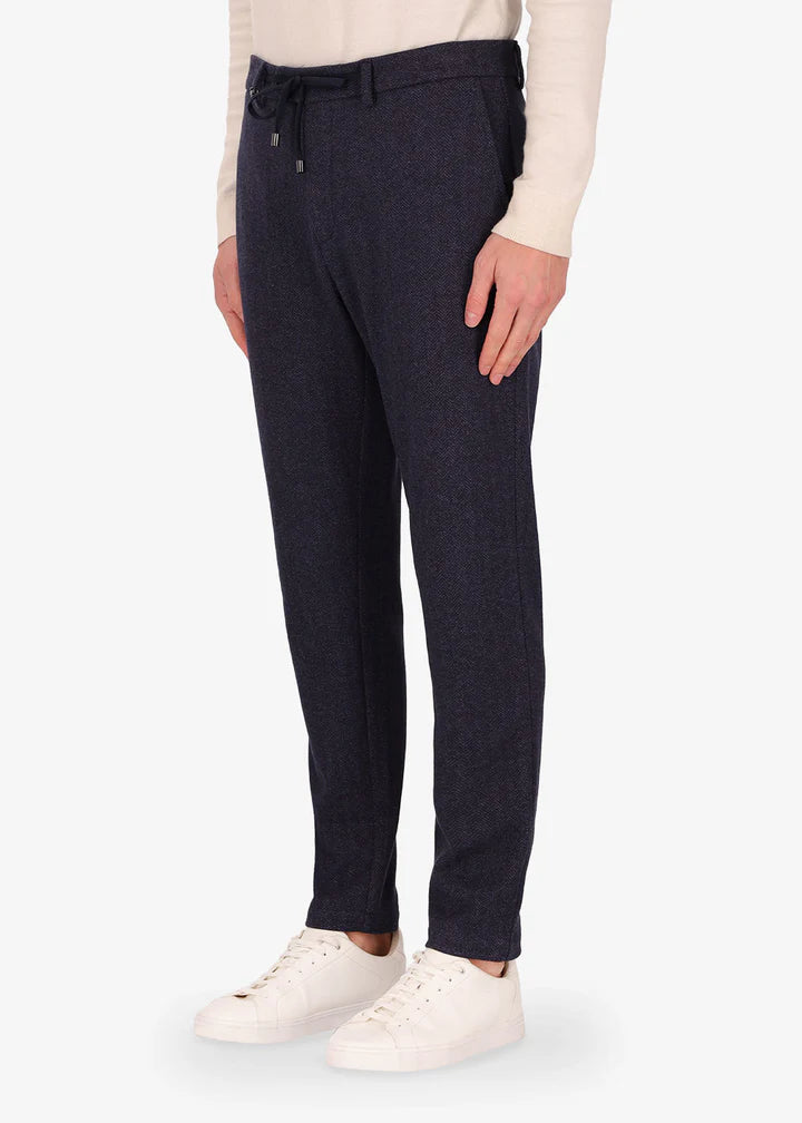 DISTRETTO 12 – TWO-TONE MICRO STRETCH FABRIC TROUSERS HERRIN