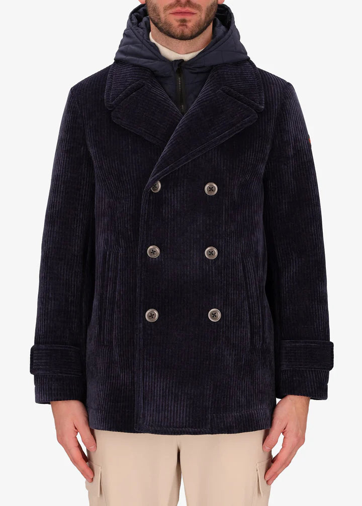 DISTRETTO 12 – VELVET CHENILLE DOUBLE BREASTED PEACOAT ALBA