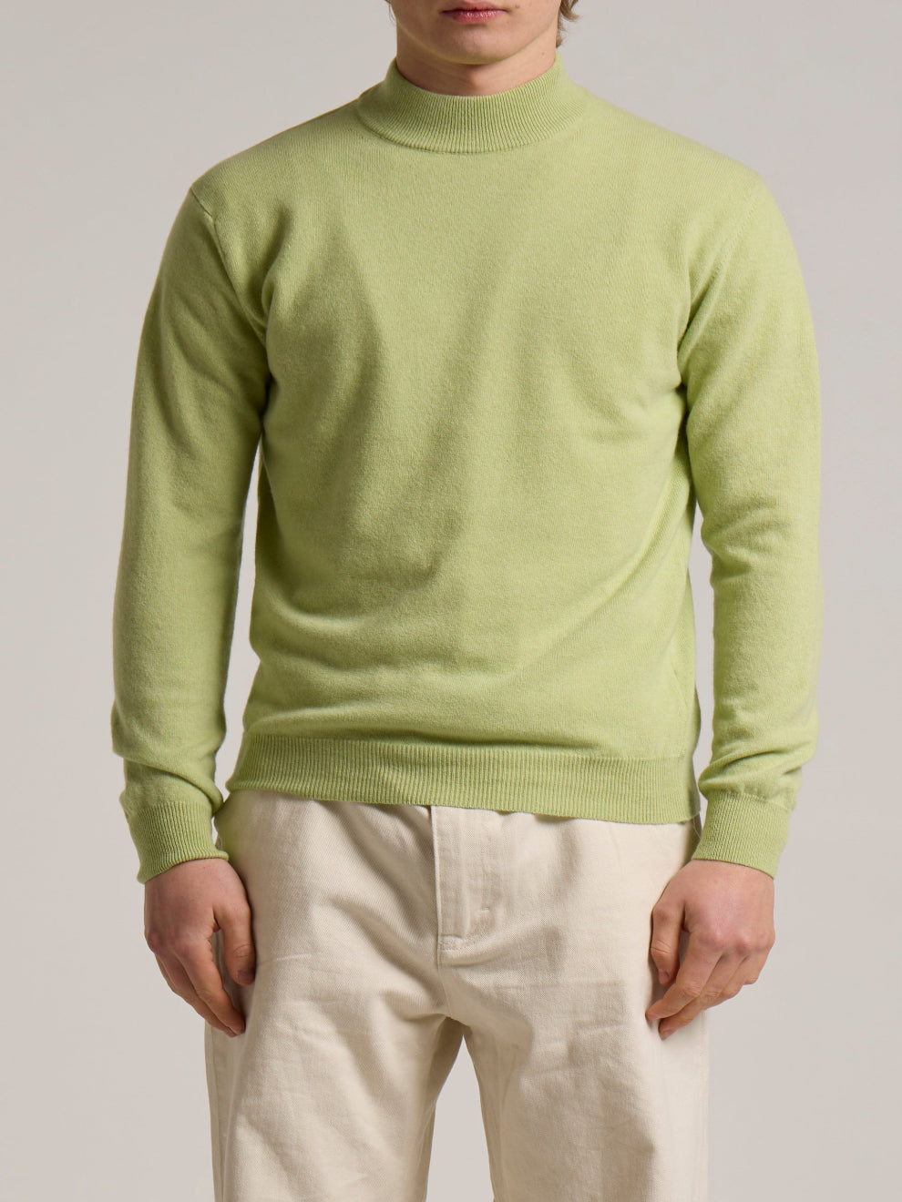 WOOL&CO - CASHMERE & EXTRAFINE VIRGIN MERINO NECK SWEATER