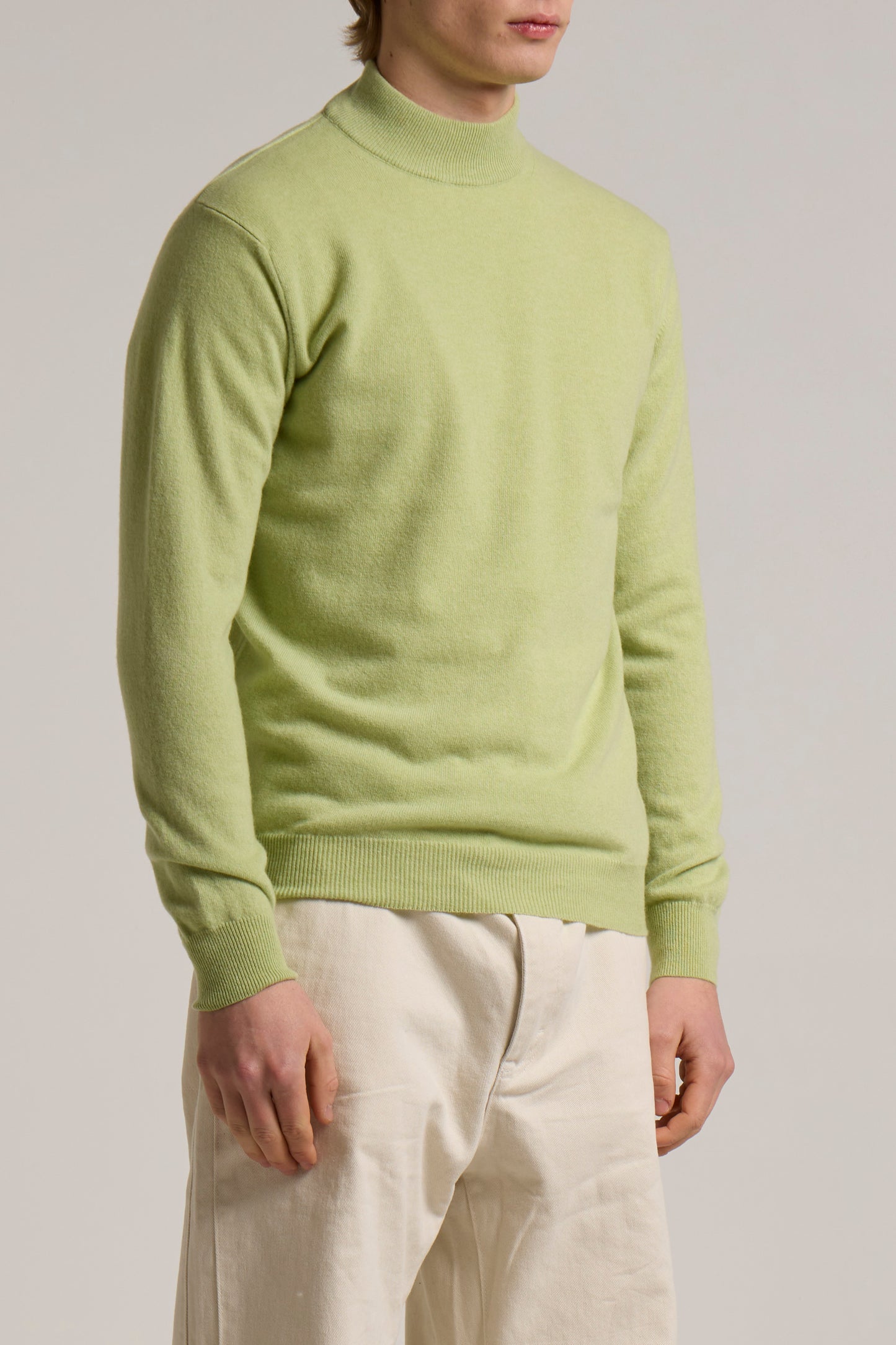WOOL&CO - CASHMERE & EXTRAFINE VIRGIN MERINO NECK SWEATER