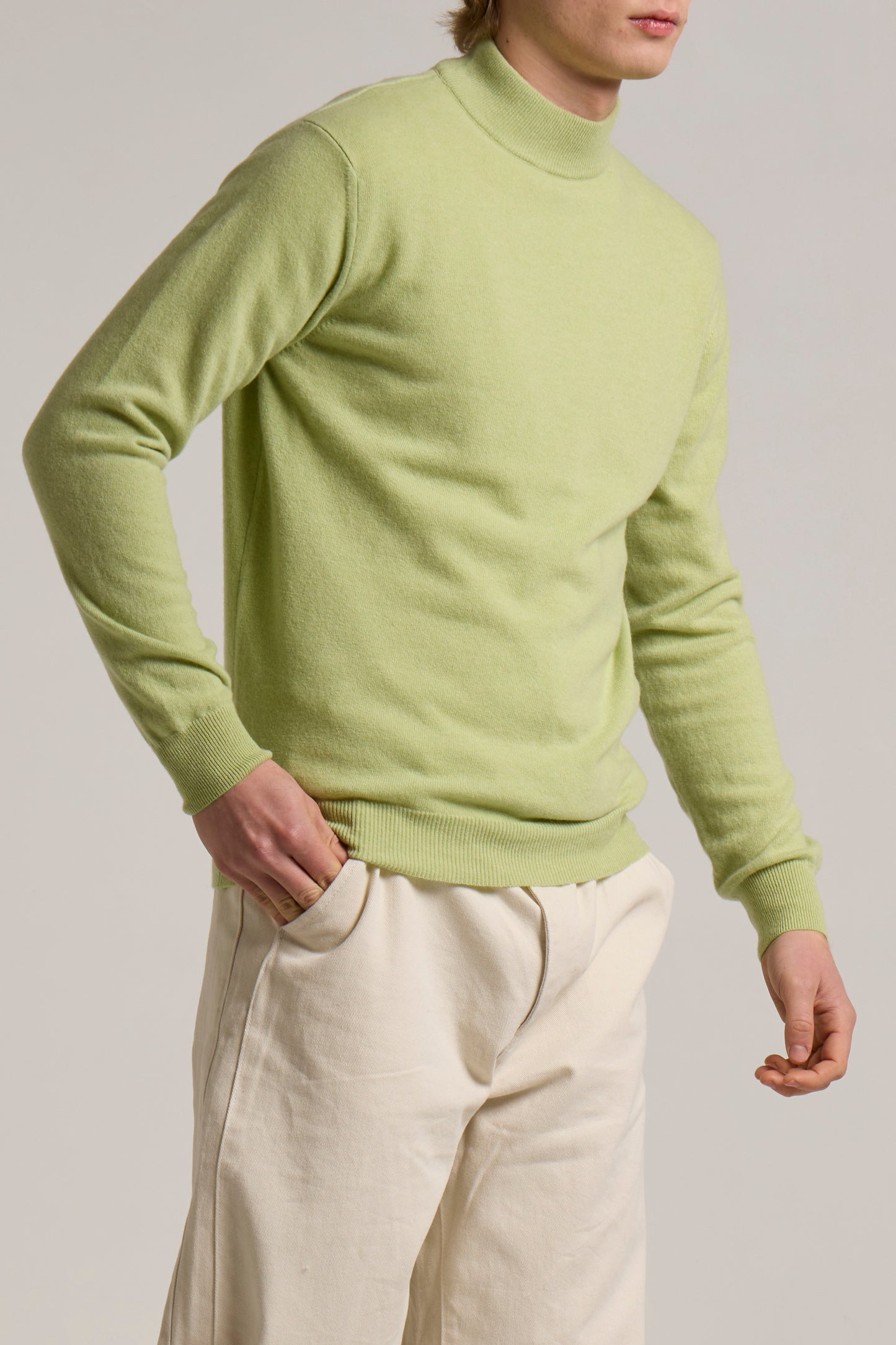 WOOL&CO - CASHMERE & EXTRAFINE VIRGIN MERINO NECK SWEATER