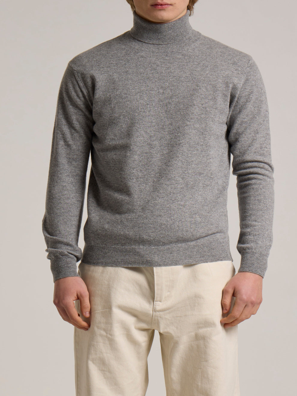 WOOL&C0 – CASHMERE & EXTRAFINE VIRGIN MERINO TURTLE NECK SWEATER