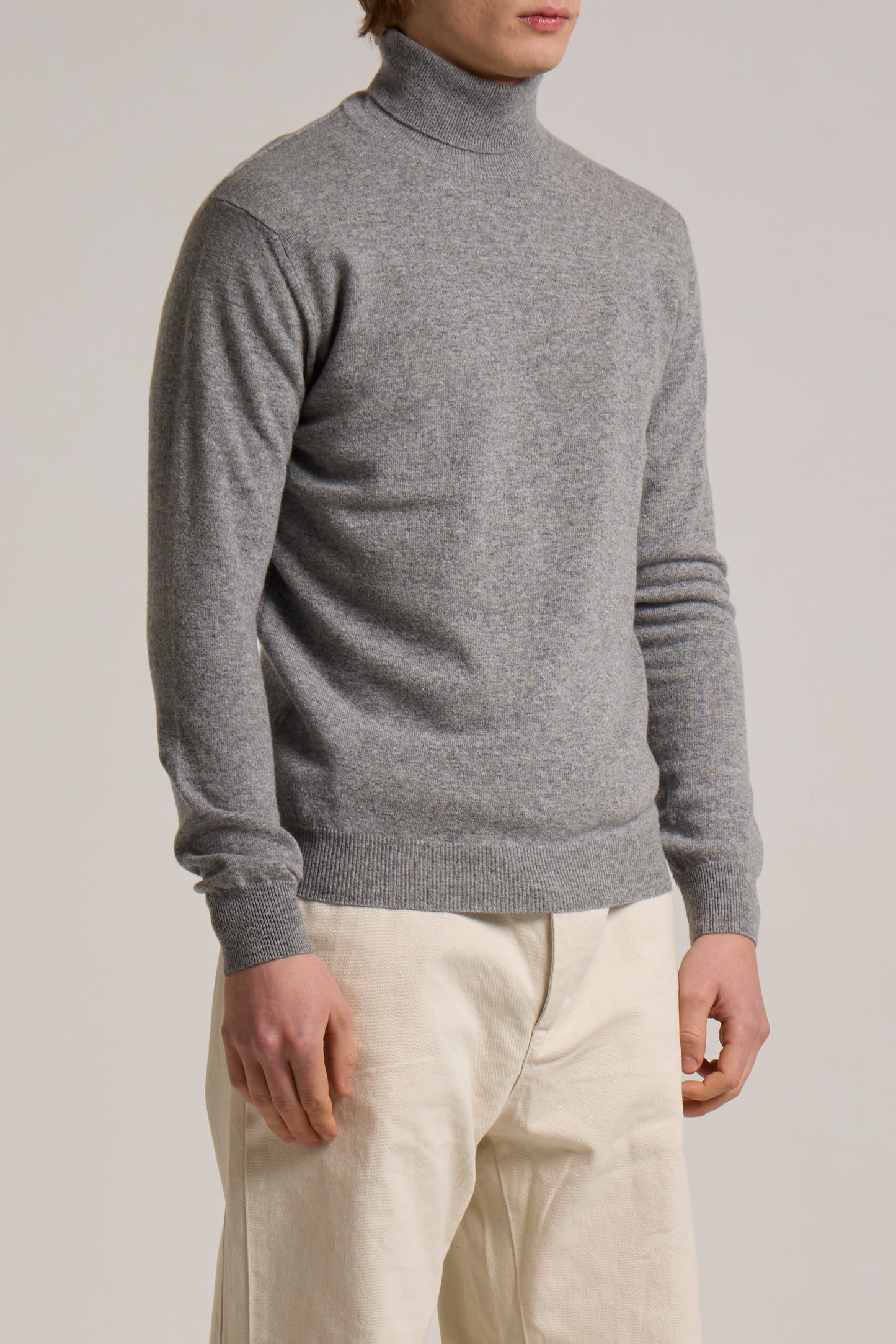 WOOL&C0 – CASHMERE & EXTRAFINE VIRGIN MERINO TURTLE NECK SWEATER