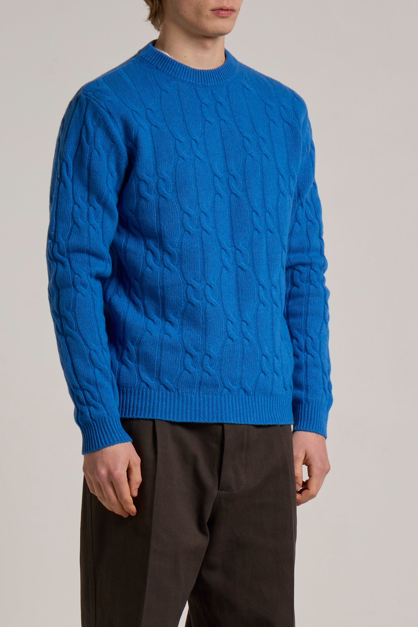 WOOL&CO – LAMBSWOOL RIBS KNITTED CREW NECK SWEATER