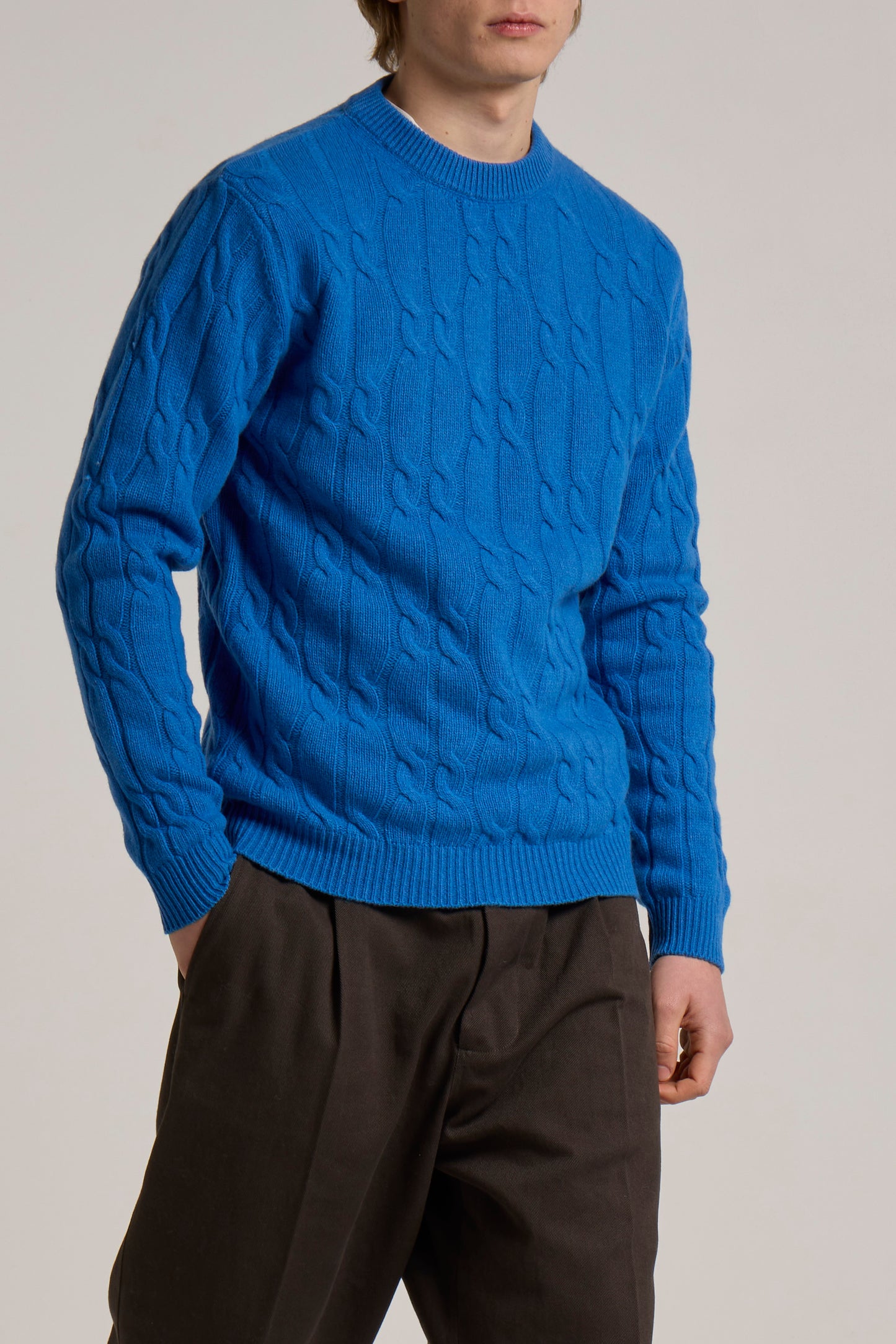WOOL&CO – LAMBSWOOL RIBS KNITTED CREW NECK SWEATER