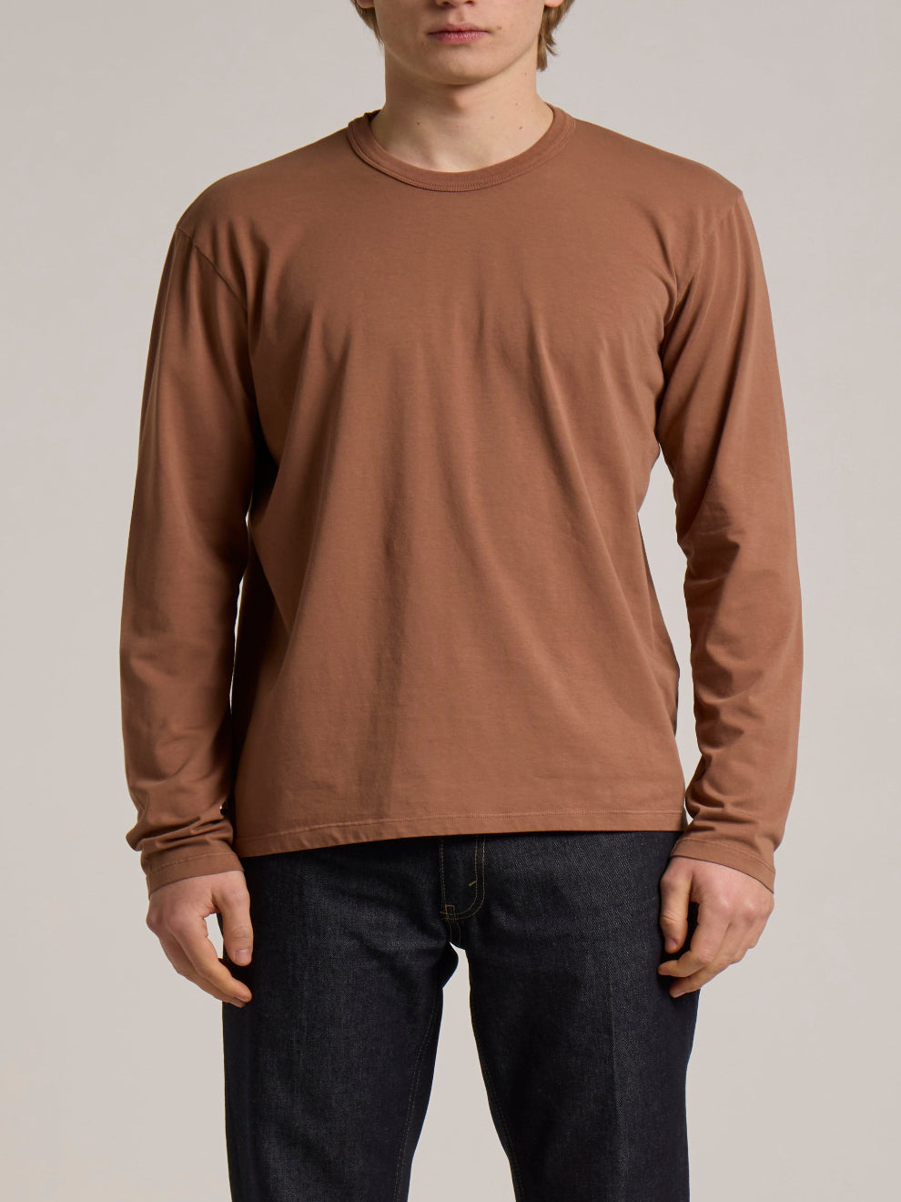 WOOL&CO – SOFT TOUCH COTTON ELASTANE LONG SLEEVES CREW NECK T-SHIRT
