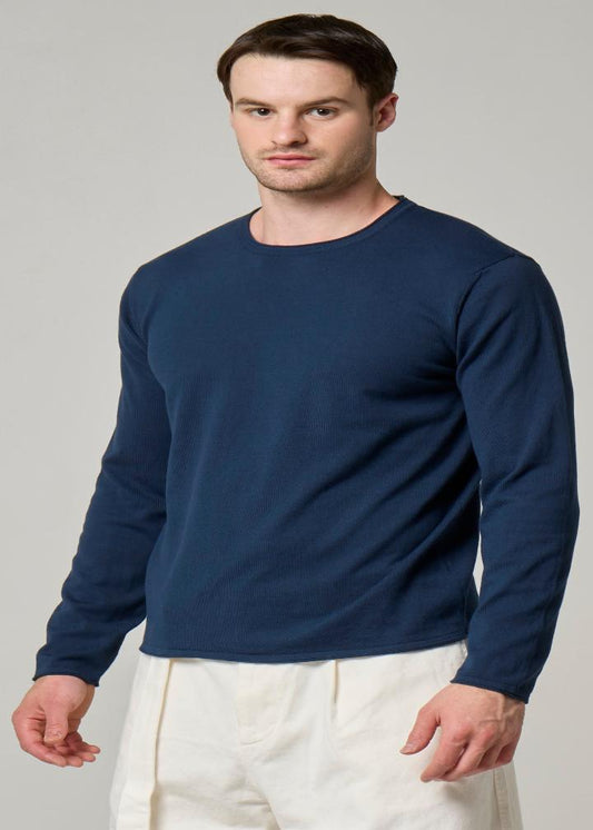 WOOL&CO - LONG SLEEVES CREW NECK SWEATER