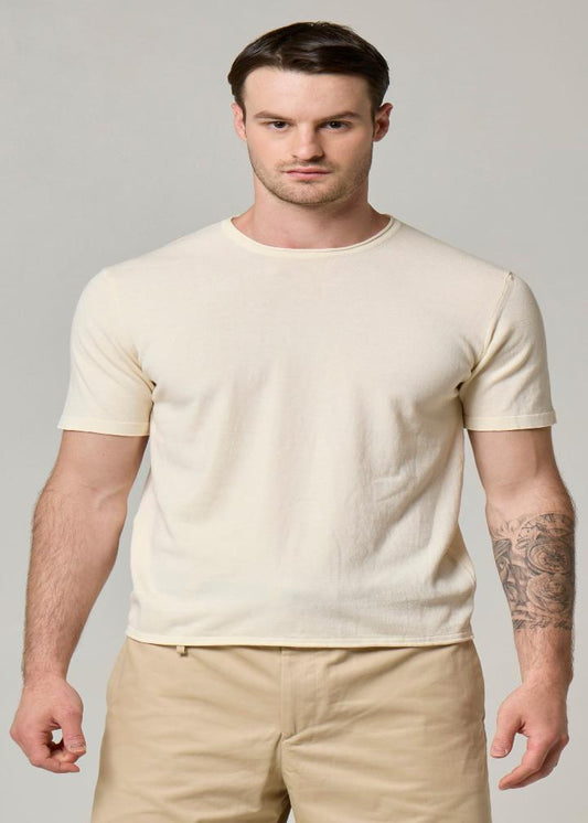 WOOL&CO - SHORT SLEEVES CREW NECK SWEATER