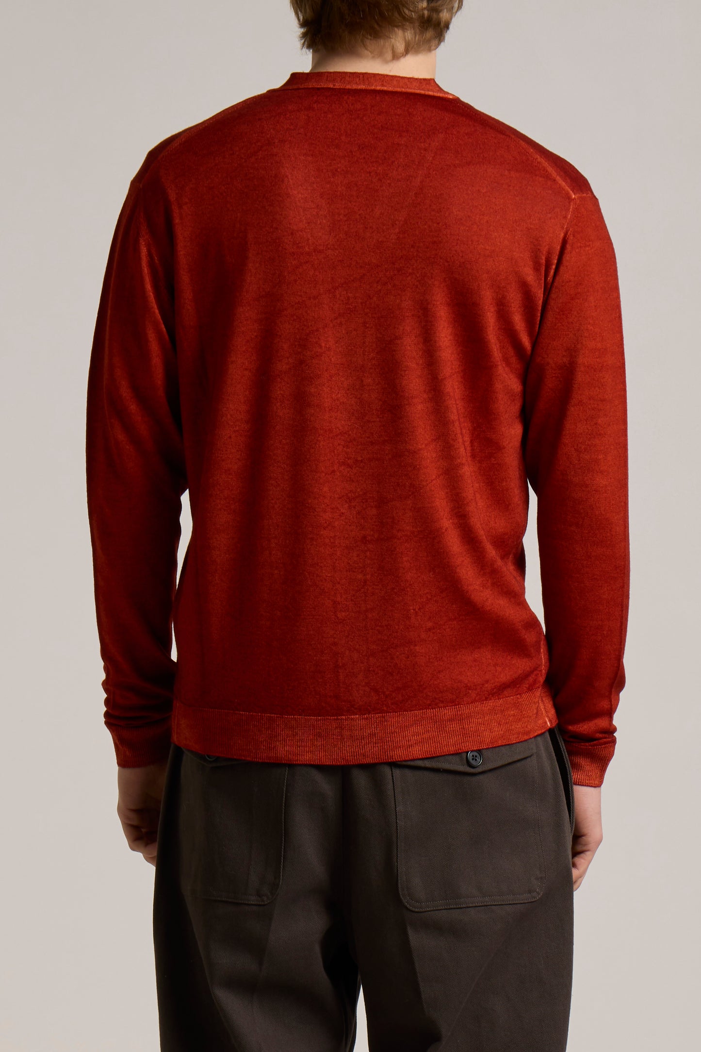 WOOL&CO – THIN EXTRAFINE MERINO WOOL CARDIGAN SWEATER