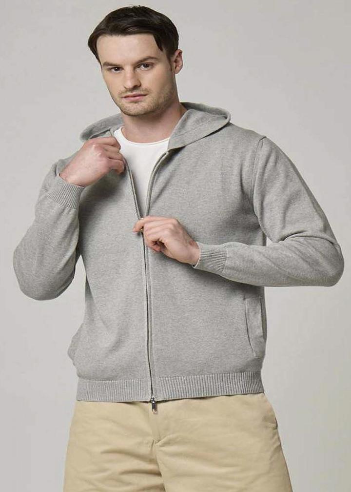 WOOL&CO - FULL ZIPPED HOODED JACKET