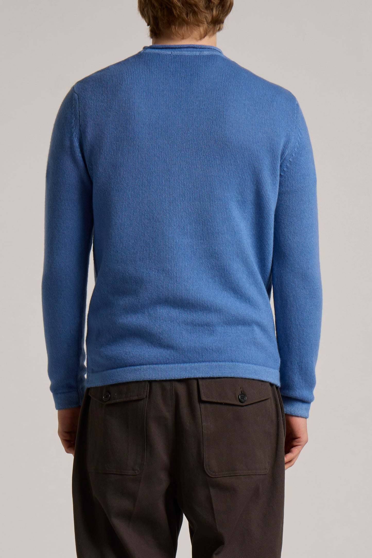 WOOL&CO – EXTRAFINE VIRGIN MERINO WOOL ROLLING CREW NECK SWEATER