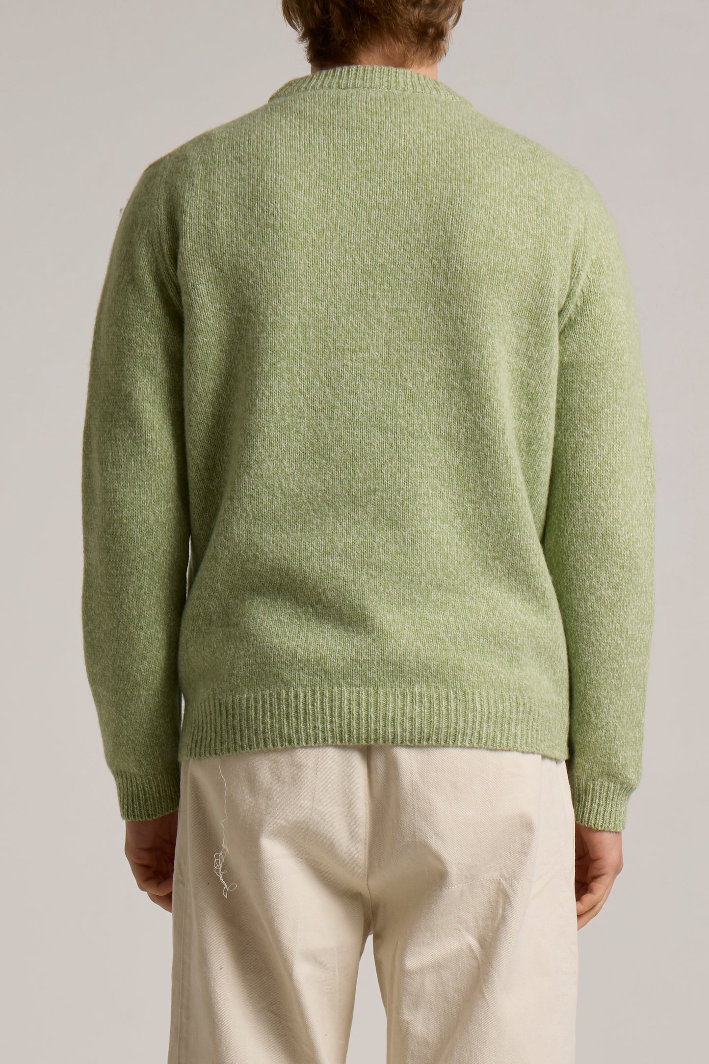 WOOL&CO – LAMBSWOOL SINGLE JERSEY CREW NECK SWEATER