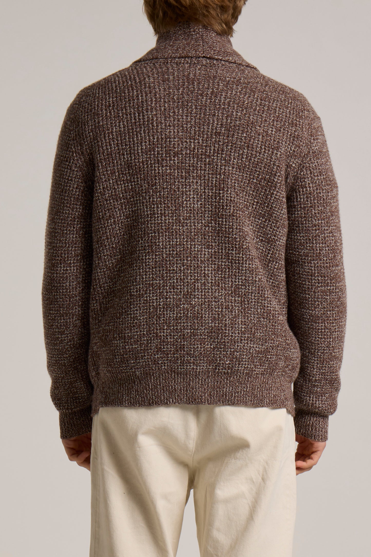 WOOL&CO – LAMBSWOOL FISHERMAN RIBBED SHAWL NECK BLAZER