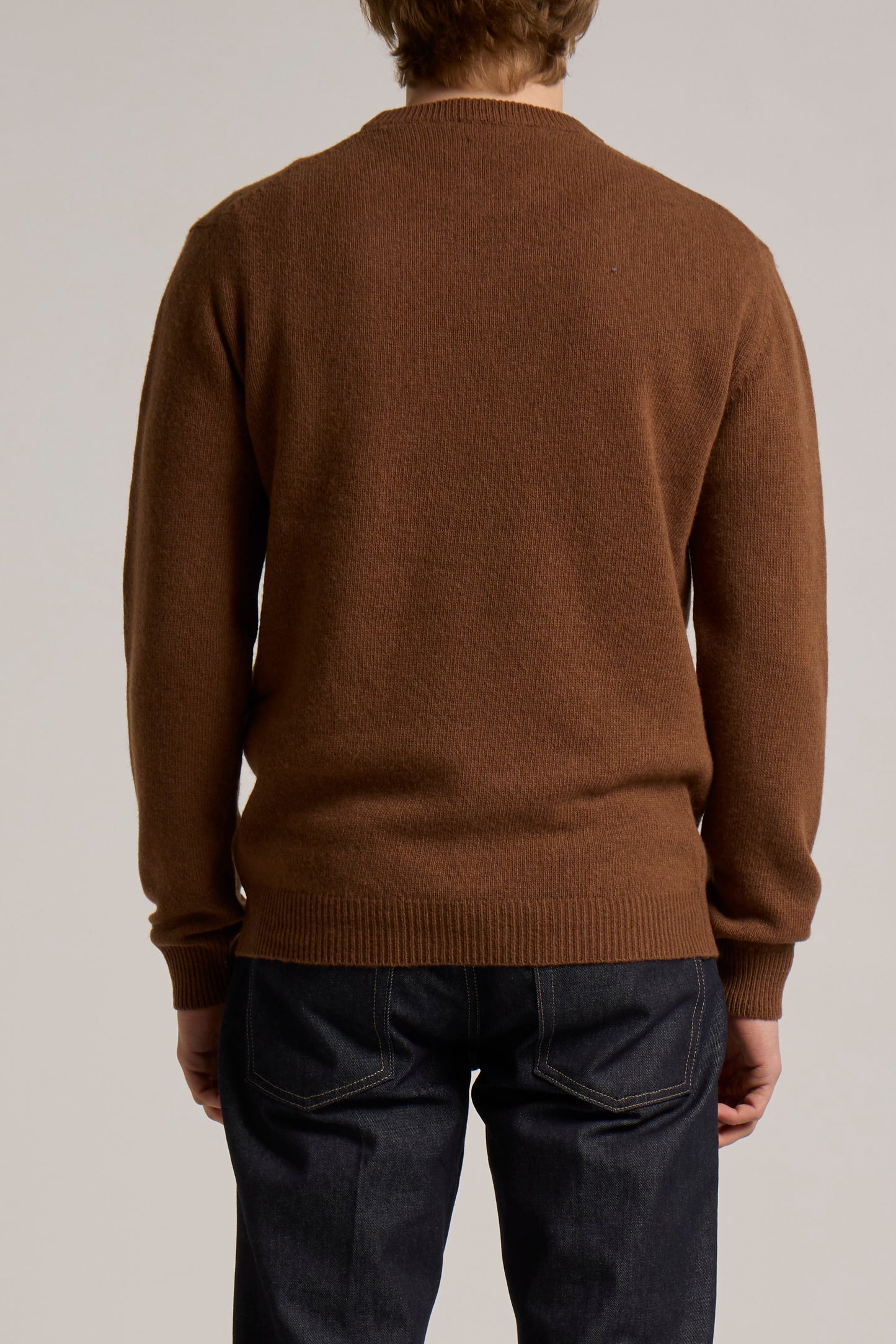 WOOL&CO – WOOL SINGLE JERSEY CREW NECK SWEATER