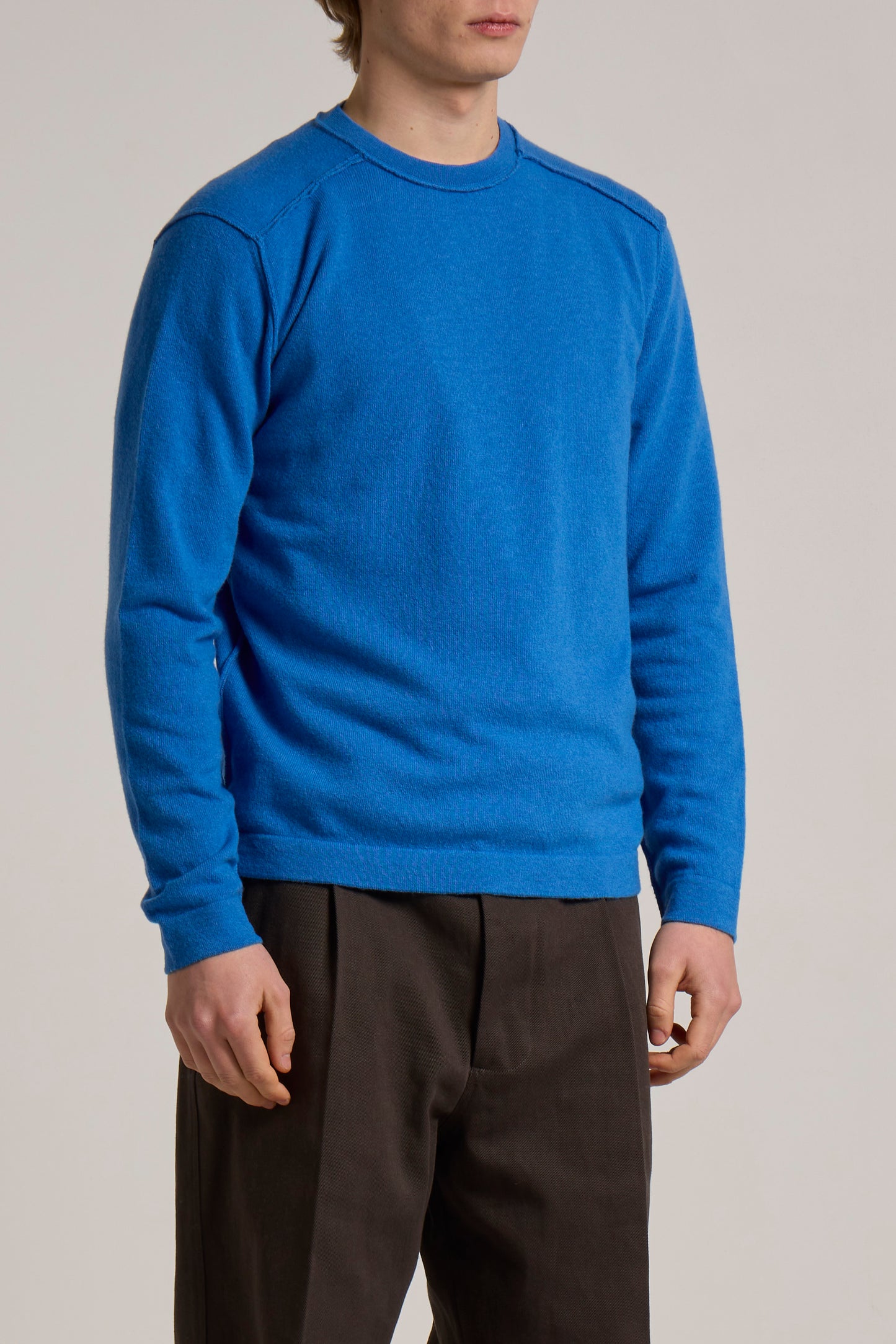WOOL&CO – WOOL CREW NECK SWEATER WITH TUBULAR FINISHING